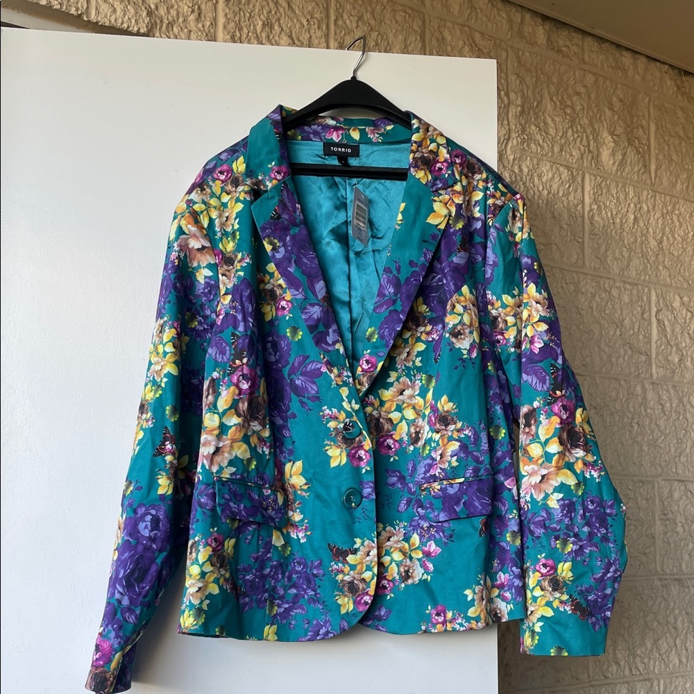 BLAZER POSH JEWEL TONE  Floral Blazer